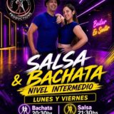 Afiche de clases de Salsa y Bachata nivel intermedio de Bailart Productions